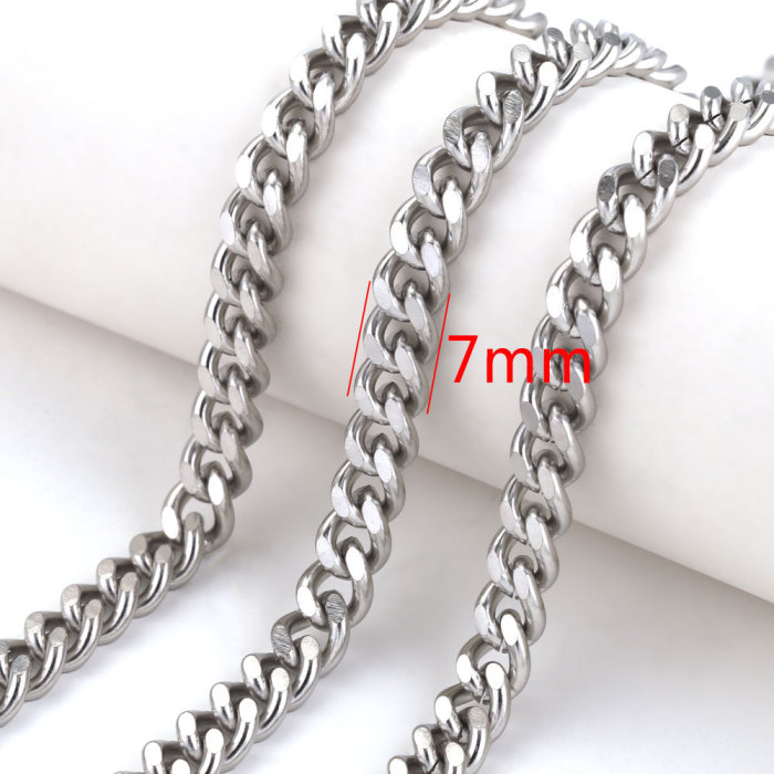 Multi-style Stainless Steel Trendy Punk Chain Jewelry DIY Jewelry Making Bracelet Rolling Jewelry Making Supplies Nec...