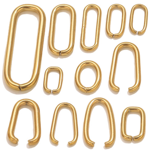 Stainless Steel Oval Sunflower Seed Buckle Necklace Buckle DIY Handmade Semi-finished Pendant Buckle Jewelry Buckle Jewelry Accessories