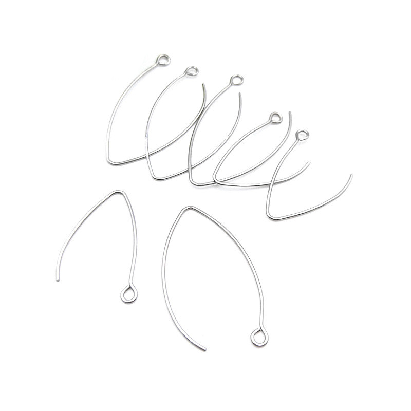 Stainless Steel Large Ear Hooks Titanium Steel V-Shaped Earrings Large U-Shaped Ear Hooks DIY Ear Hook Jewelry Accessories