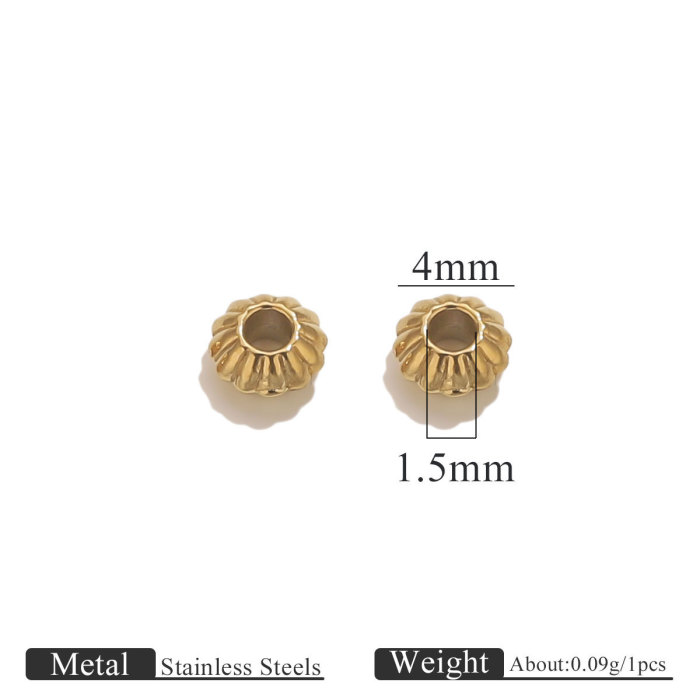 Vacuum Gold Plated Abacus Beads DIY Bracelet Necklace Jewelry Spacer Beads Accessories Handmade Loose Beads