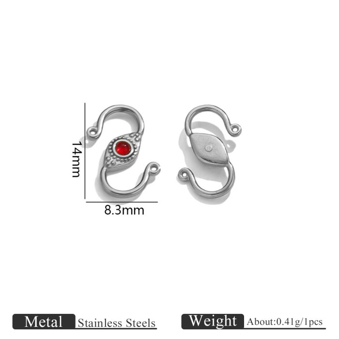 Stainless Steel Clasp Lobster Clasp Accessories Handmade DIY Bracelet Necklace Chinese Style Titanium Steel S Clasp J...