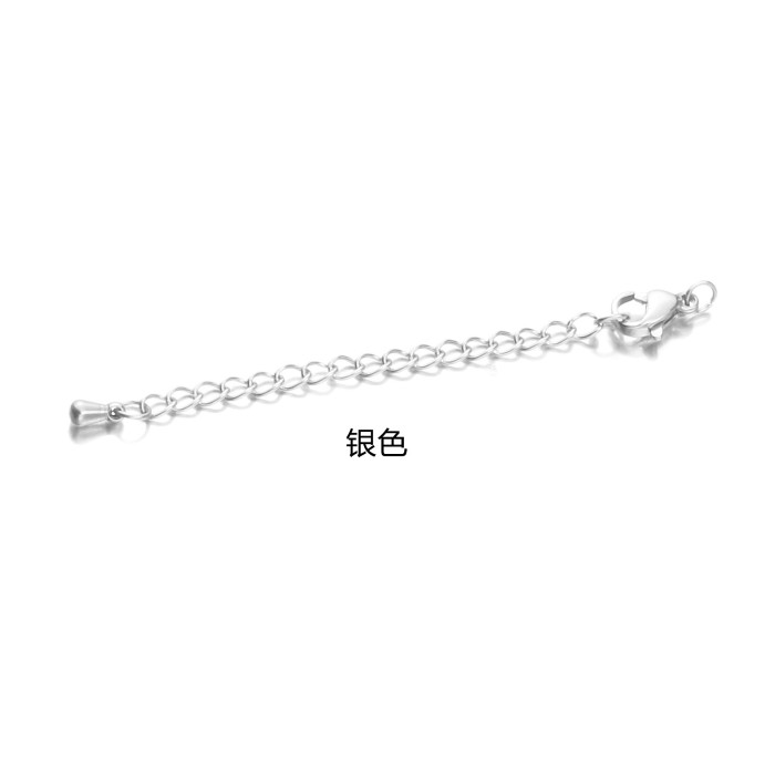Stainless Steel Extension Chain Lobster Clasp Tail Chain Tail Chain Tag DIY Handmade Bracelet Rope Leather Rope Jewelry Accessories