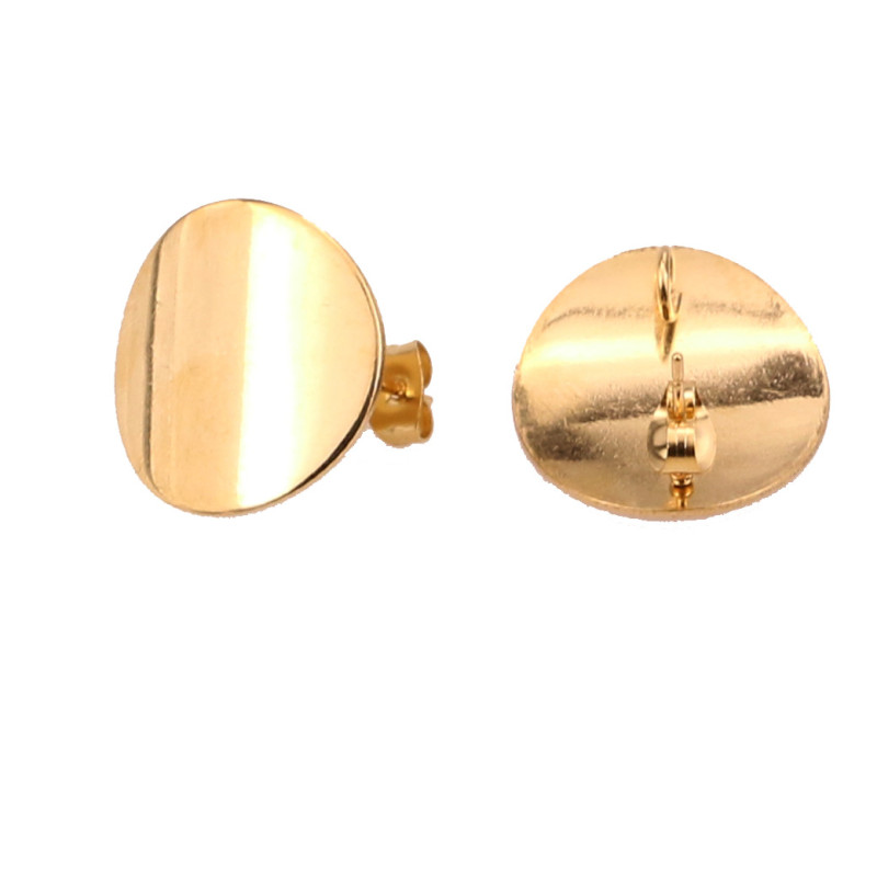 Stainless Steel Large Round 20mm Ear Hooks Earrings DIY Jewelry Accessories Hooks Jewelry Real Gold Plated Accessories