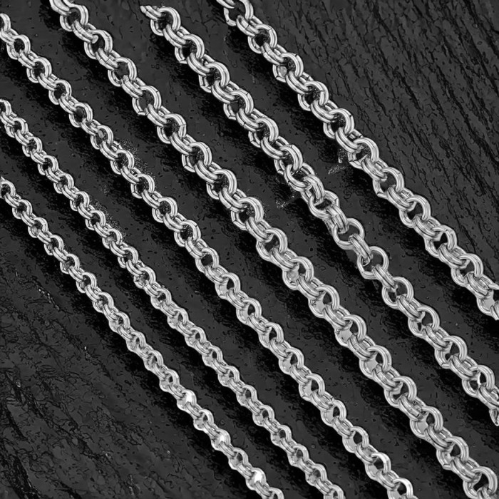 European and American INS Style Stainless Steel Simple OT Buckle Double Circle Titanium Steel Jewelry O-shaped Corner Chain Three-dimensional DIY Bracelet Necklace