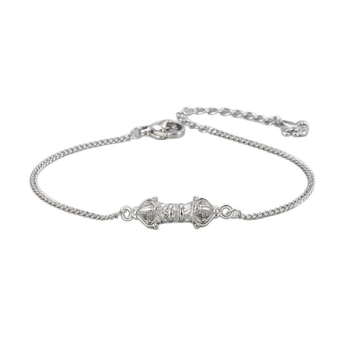 New Zircon Vajra Bracelet Light Luxury Exquisite Versatile High-end Vintage Fashion Adjustable Women's Jewelry
