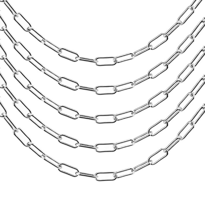 7mm Wide Thick Chain Stainless Steel Oval Decorative Chain Long Cross Chain DIY Necklace Bracelet Accessories