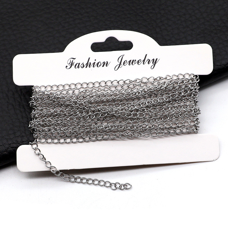 Stainless Steel Tail Chain Extension Chain Titanium Steel Bracelet Necklace Extension Chain DIY Handmade Jewelry Accessories