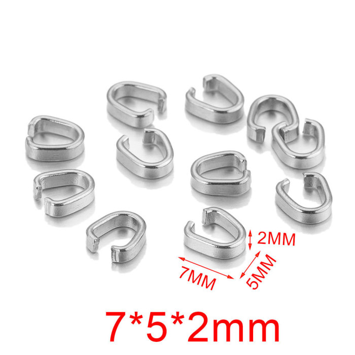 Stainless Steel Melon Seed Buckle Leather Cord Buckle U-Shaped Buckle Misaligned Pendant Buckle Necklace Pendant Buck...