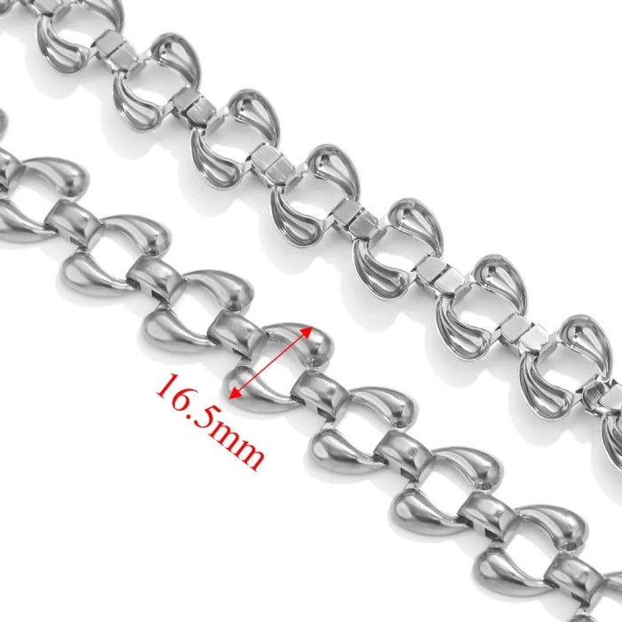 Stainless Steel Hip-Hop Heavy Metal Thick Chain DIY Titanium Steel European and American Fashion Semi-Finished Chain Handmade Bag Chain