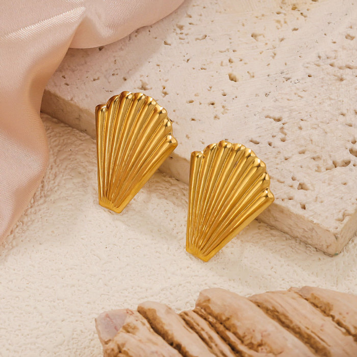 Stainless Steel 18K Gold Plated with Hanging Titanium Steel Earrings Making Supplies Accessories DIY Earrings Studs E...