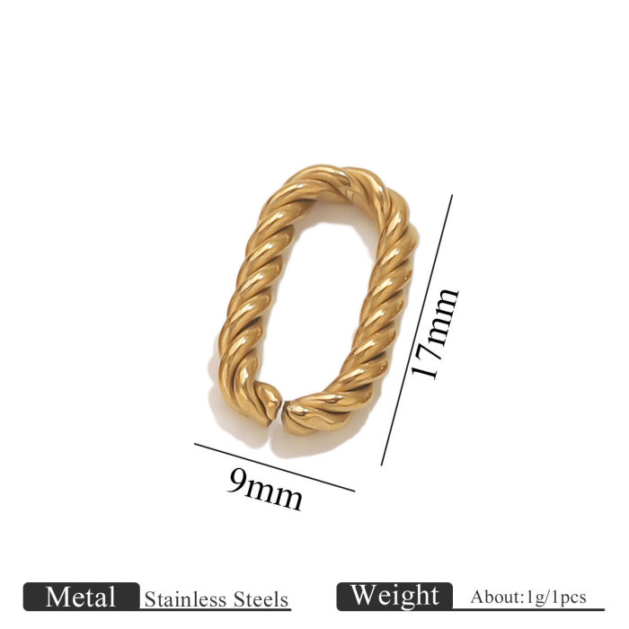 Multi-Specification Geometric Oval Chain Link Titanium Steel Gold-Plated Stainless Steel Texture Jewelry Accessories Bracelet Necklace Connector Clasp