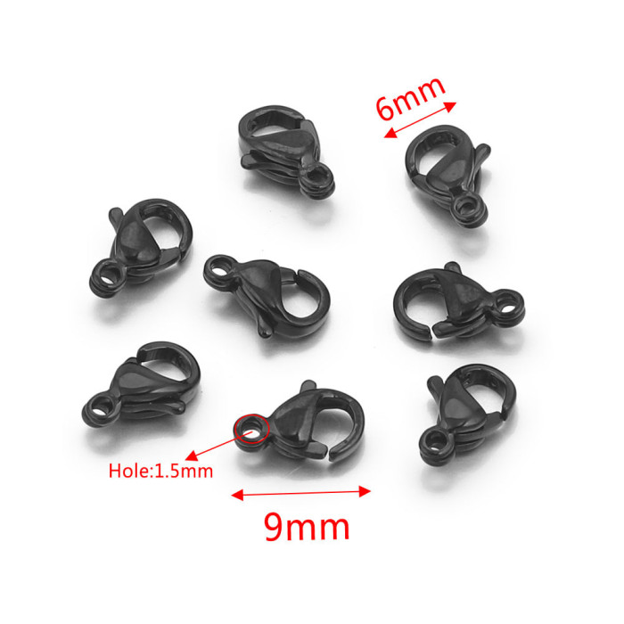 304 Stainless Steel Lobster Clasp Connector Dog Clasp DIY Jewelry Accessories Electroplated Necklace Clasp Bracelet Clasp