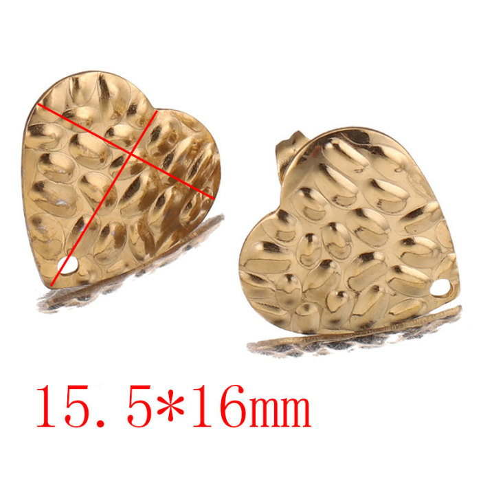Stainless Steel DIY Irregular Round and Square Earrings for Women, Elegant Simple Trendy Ear Jewelry Studs