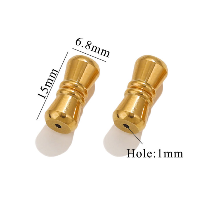 Non-Fading Stainless Steel Titanium Steel Threaded Screw Buckle Peanut Buckle Crystal Pearl Bracelet Buckle Necklace...