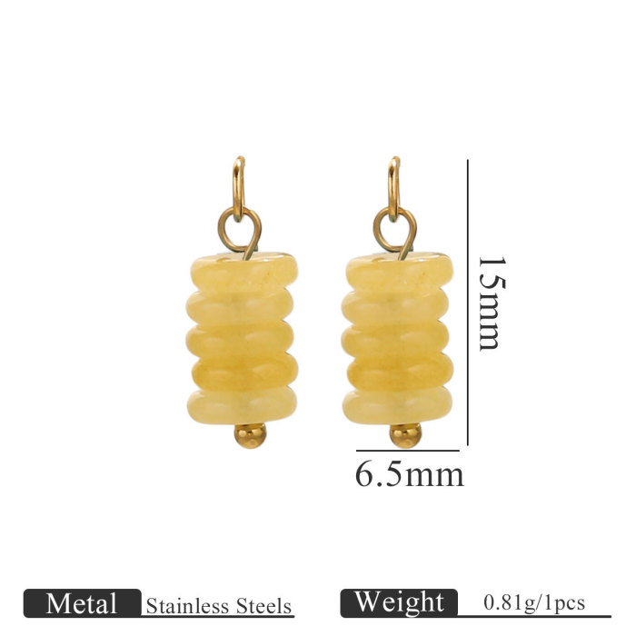 Stainless Steel Tiger Eye Stone Natural Stone Beads DIY Jewelry Handmade Beading Needle Earrings Bracelet Jewelry Acc...