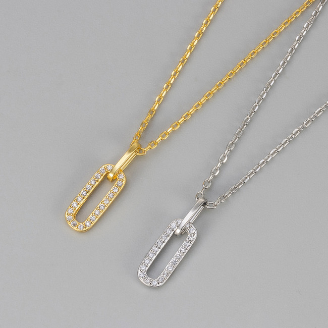 European and American Cross-Border Niche Design Necklace Light Luxury Female Temperament Simple Fashion Exquisite Double Ring Pendant New Clavicle Chain