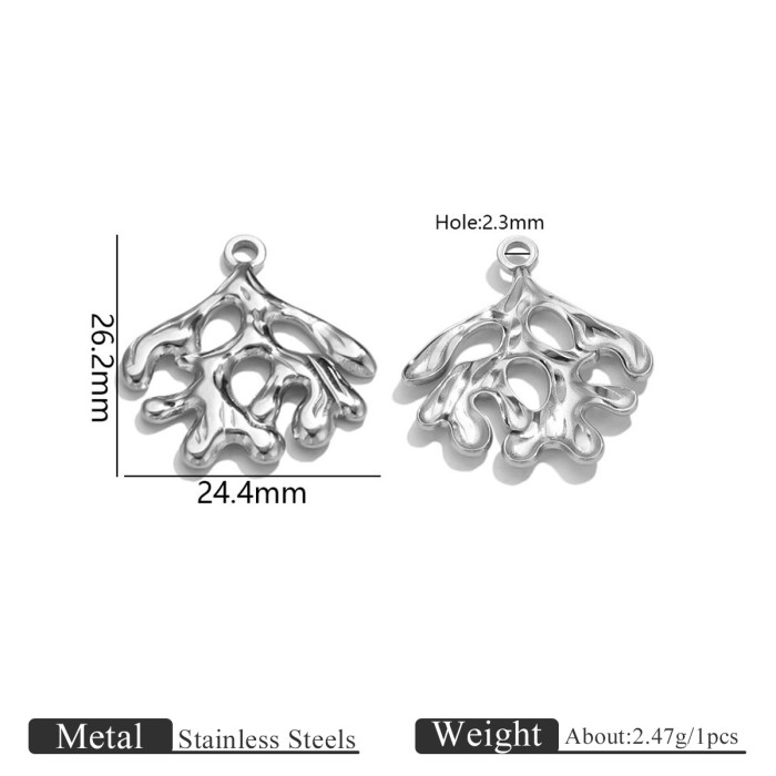Stainless Steel Vacuum Gold Plated Five-Pointed Star Pendant DIY Necklace Moon Pendant Jewelry Creative Accessories