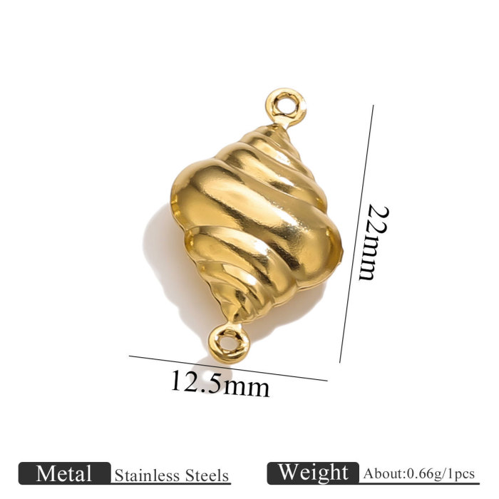 Stainless Steel Double Hole Hollow Pendant Heart-shaped Pentagram Bracelet Necklace Jewelry Handmade Connector Access...