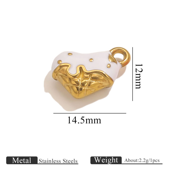 Stainless Steel Oil Drop Heart Model Plated 18k Vacuum Electroplating Color Retention DIY Jewelry Accessories Pendant