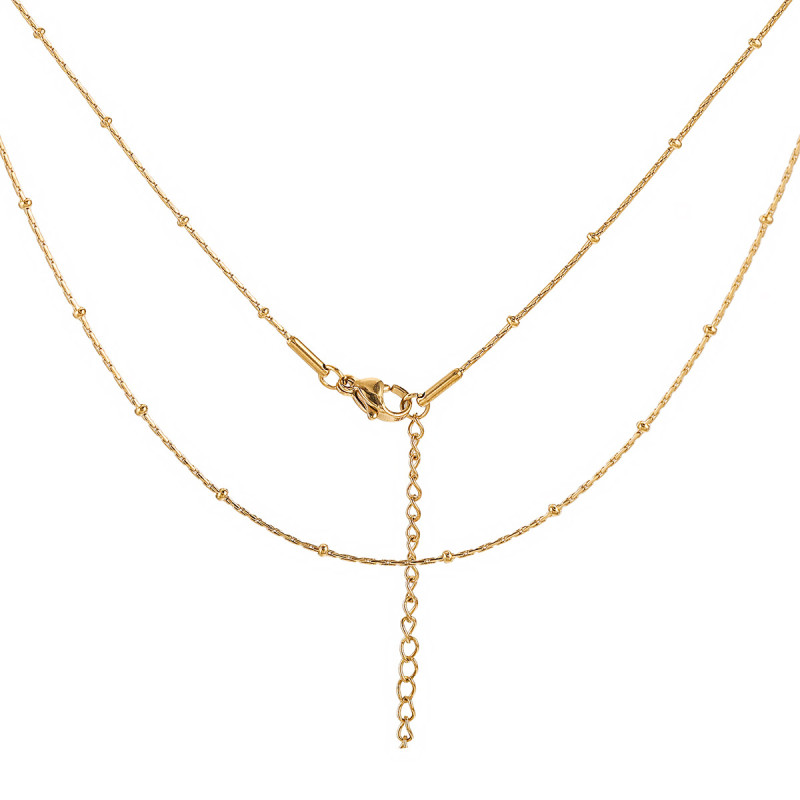 Stainless Steel Hammered Necklace Geometric Pendant Simple Design High-end Niche DIY Jewelry Chain Clavicle Chain Wholesale