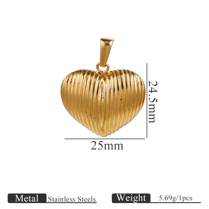 Stainless Steel Multi-Style Pendant Bear Heart Water Drop Durian Tail Rhombus DIY Jewelry Accessories