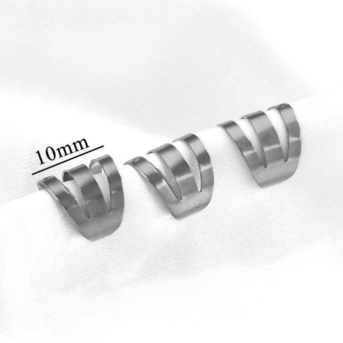 Stainless Steel Ear Cuff Smooth Ear Cuff Non-Pierced Ear Clip Titanium Steel U-Shaped Ear Clip DIY Jewelry Accessories Ear Accessories