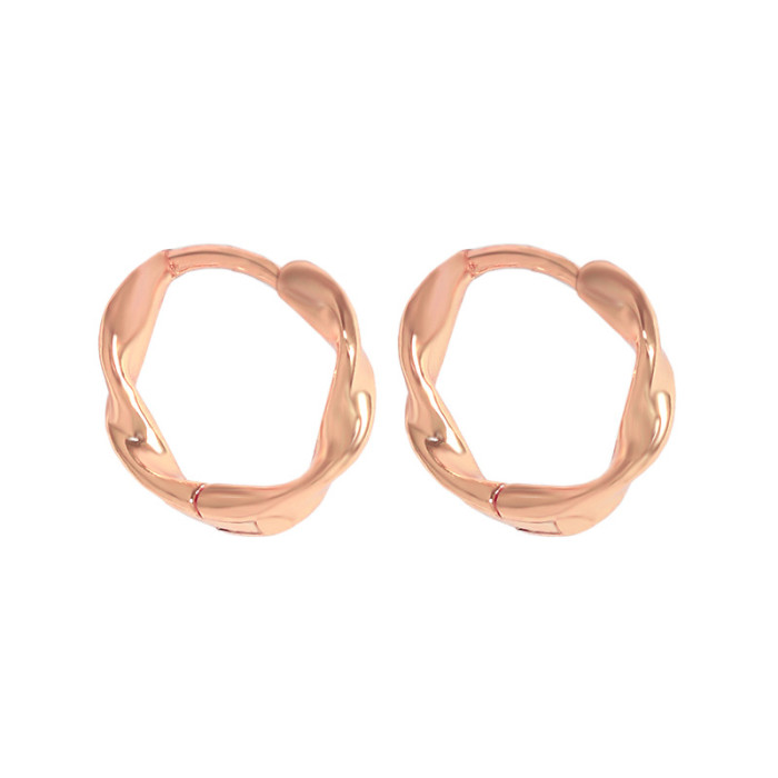 Mobius Strip Infinity Symbol Earrings for Women Retro Minimalist Style High-end Sense Hoop Earrings Ins Simple Twiste...