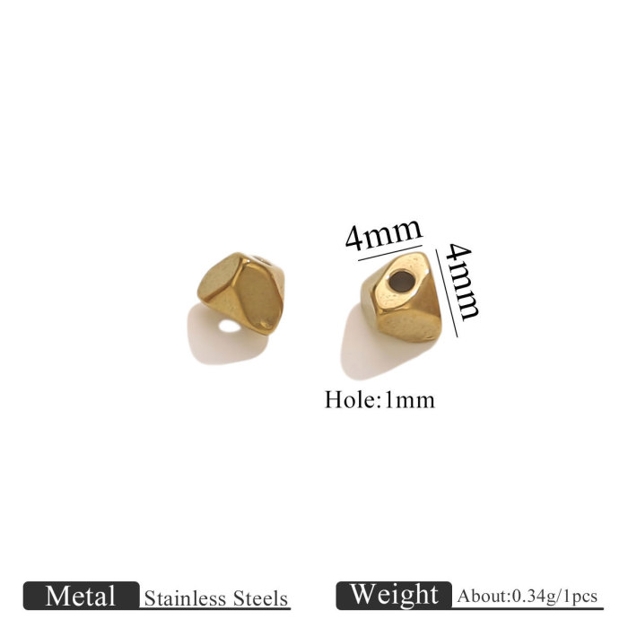 DIY Irregular Shaped Beads Stainless Steel Spacer Beads Jewelry Bracelet Accessories Steel Beads Accessories Wholesale