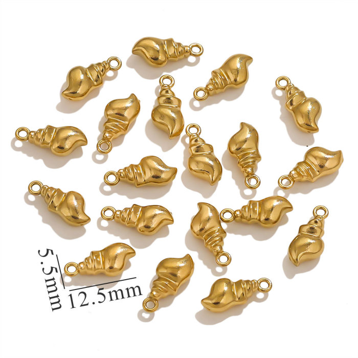 Stainless Steel Cute Small Pendant Ocean Series Sun Necklace Titanium Steel Pendant DIY Jewelry Titanium Steel Access...