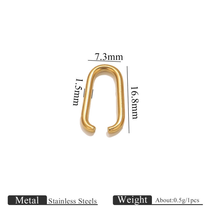 Stainless Steel Oval Sunflower Seed Buckle Necklace Buckle DIY Handmade Semi-finished Pendant Buckle Jewelry Buckle J...