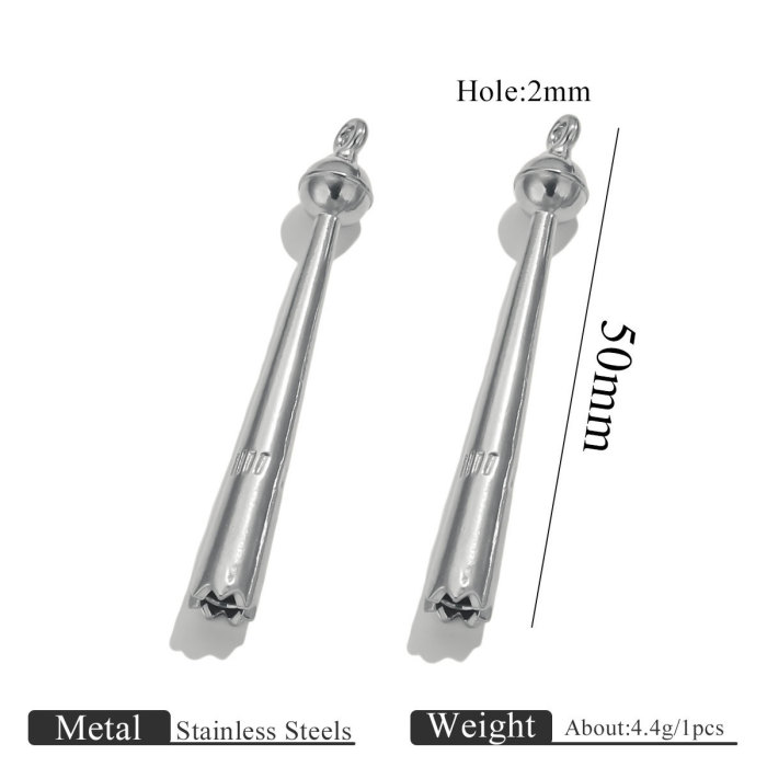 European and American Cross-Border Long Pendant Sports Style Titanium Steel Jewelry DIY Vacuum Gold-Plated Stainless Steel Jewelry Accessories