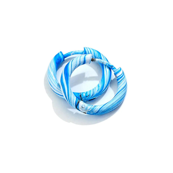 Stainless Steel Enamel Colorful Lacquer Piercing Ear Cuff Titanium Steel Classic Niche Gradient Ear Clip Ear Cuff, Br...