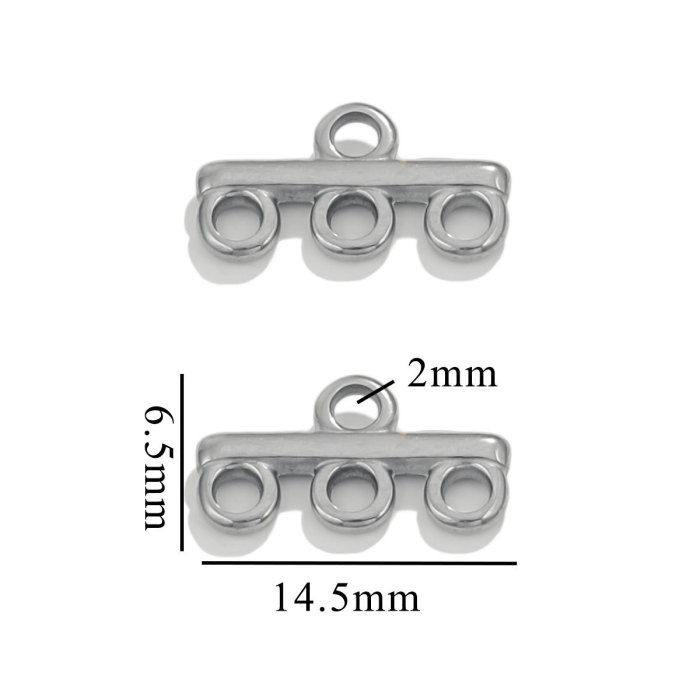 Stainless Steel Integrated Multi-strand Multi-hole Bend Connector DIY Jewelry Making Supplies Accessories Wholesale