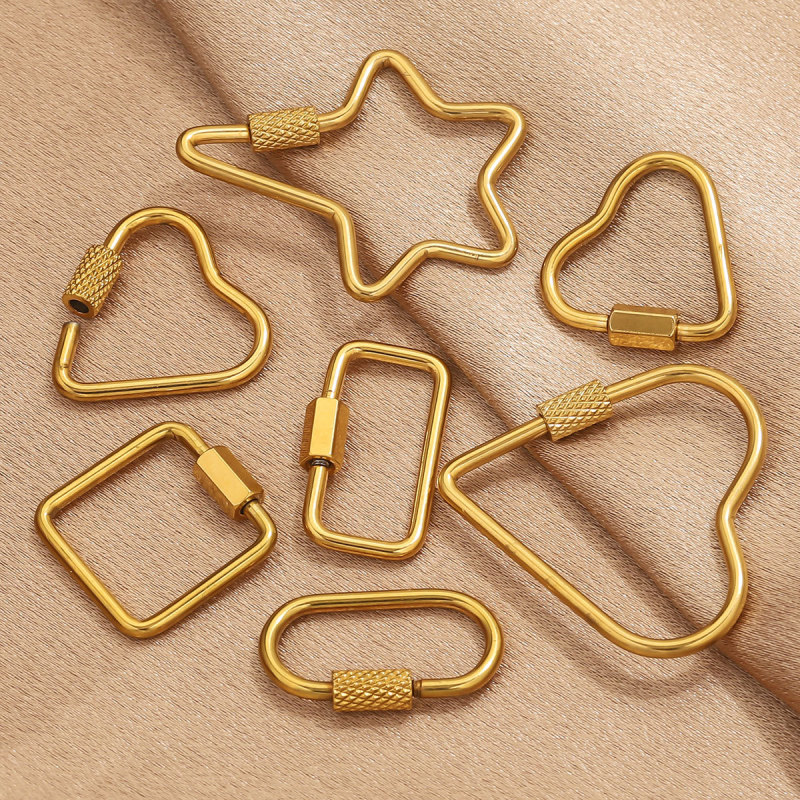 Stainless Steel Furnace Vacuum Electroplating Function Buckle Bracelet Necklace Bracelet Buckle Head Screw Buckle Jewelry Accessories Wholesale