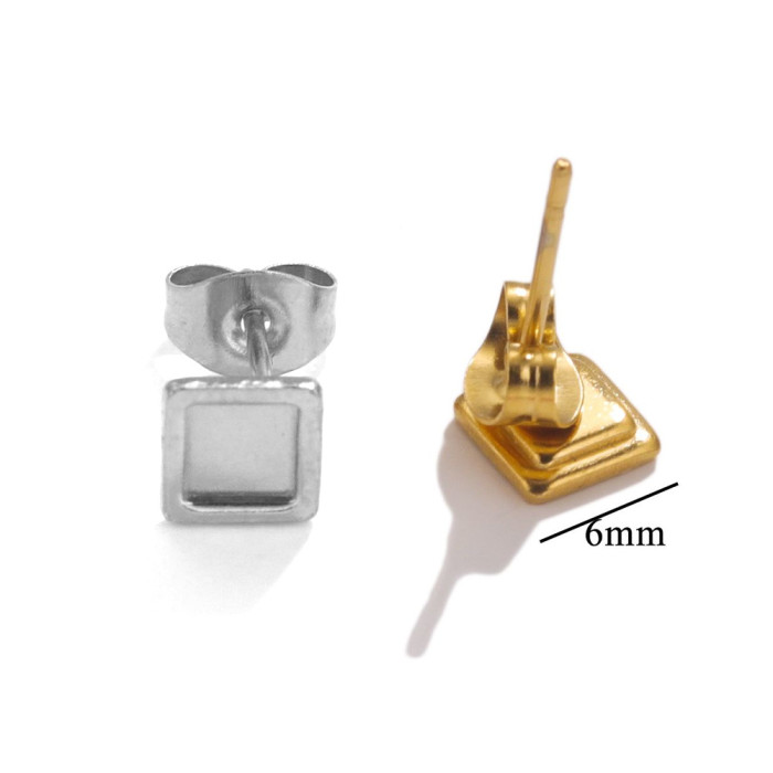 Stainless Steel Multi-Shape Earrings Squirrel Watermelon Thumb Tai Chi Earrings DIY Jewelry Accessories In Stock