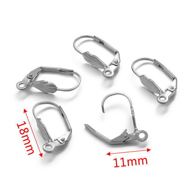 Stainless Steel French Hook Ear Hooks Jewelry Hook Ear Clips Hook Earrings Titanium Steel DIY French Clasp Jewelry Accessories Wholesale