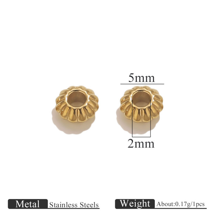 Vacuum Gold Plated Abacus Beads DIY Bracelet Necklace Jewelry Spacer Beads Accessories Handmade Loose Beads