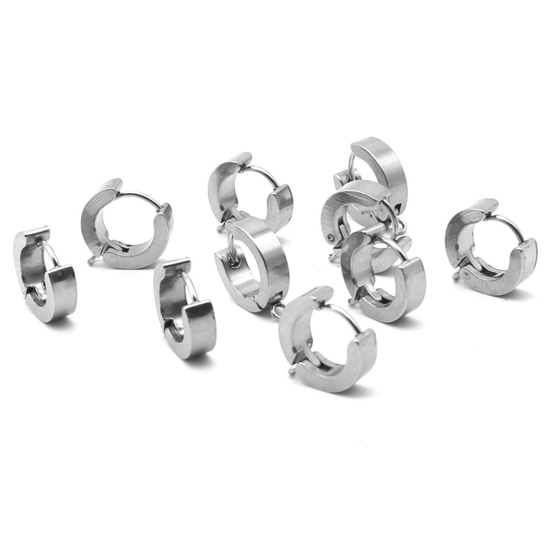 Stainless Steel No-Punch Painless Ear Clips Welding Hoop European and American Punk Earrings DIY Jewelry Accessories