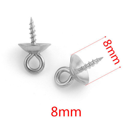 Stainless Steel Pearl Holder Pendant 9-pin Bead Cap Vacuum Thread Multi-specification DIY Handmade Jewelry Accessories
