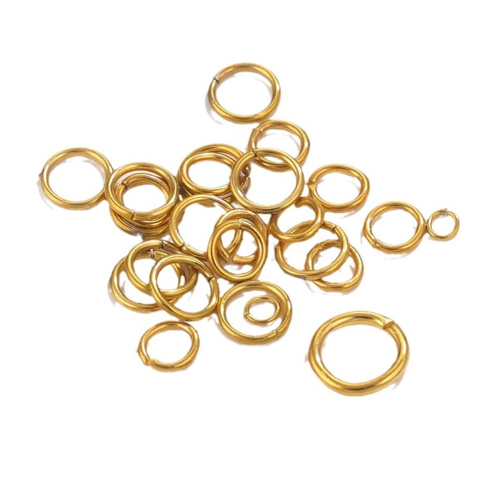 Stainless Steel 18K Real Gold Vacuum Plating Color Retention Open Ring Connector Small Circle DIY Jump Ring Jewelry Accessories
