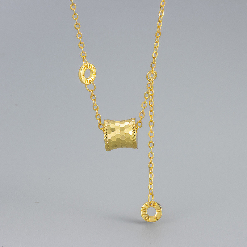 New Car Dragon Scale Pattern Small Waist Necklace Niche Collarbone High-end Exquisite Versatile Light Luxury Pendant Jewelry for Women with Tassels