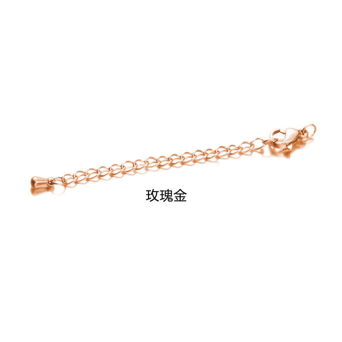 Stainless Steel Extension Chain Lobster Clasp Tail Chain Tail Chain Tag DIY Handmade Bracelet Rope Leather Rope Jewelry Accessories