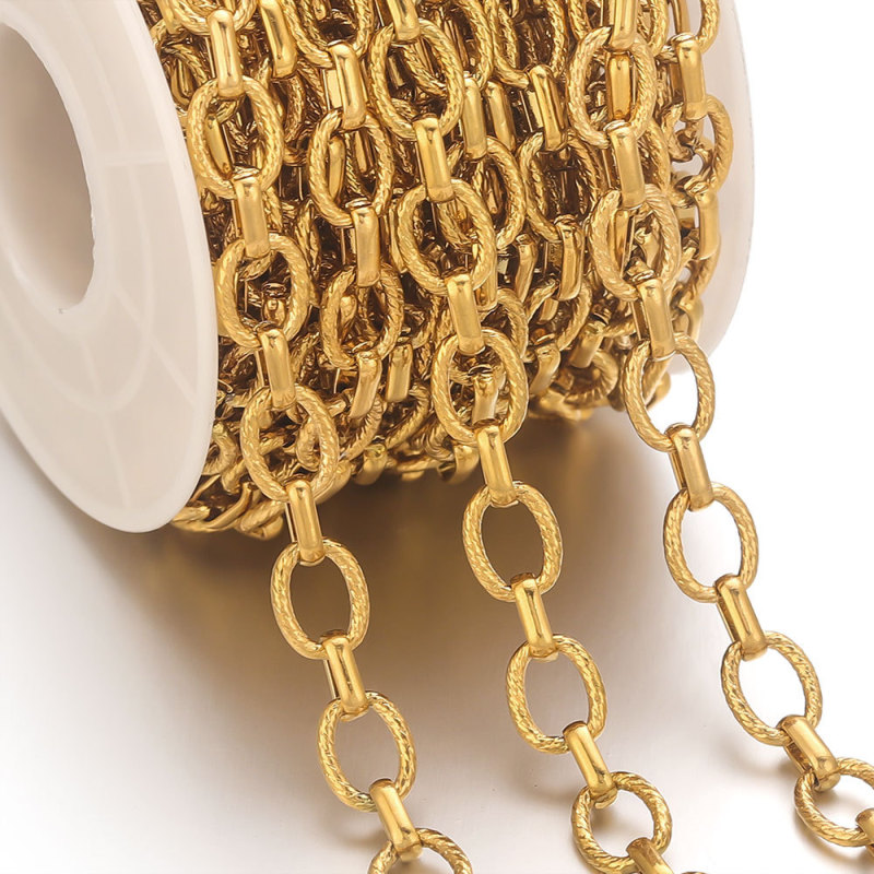 Stainless Steel Gold Thread Chain 18k Gold DIY Handmade Chain Jewelry Accessories Chain Accessories