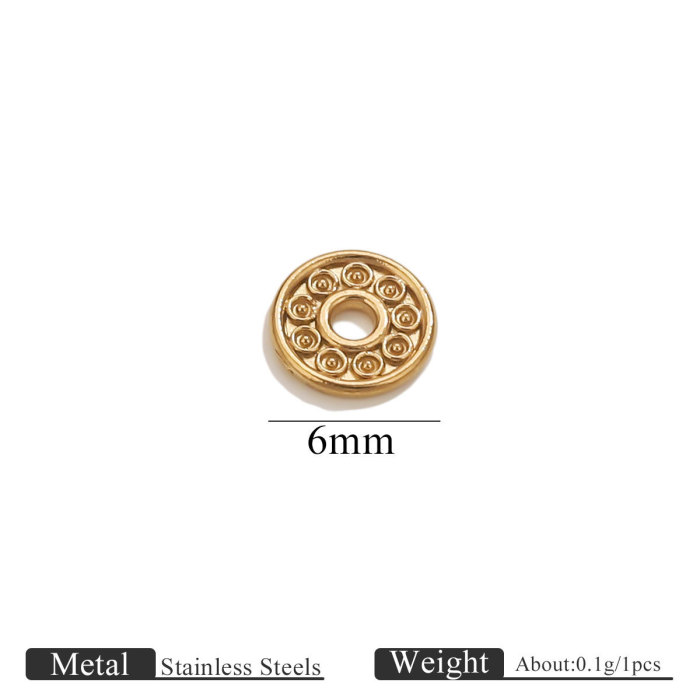 18K Gold Plated DIY Stainless Steel Jewelry Accessories 3D Beads Flower Holder Necklace Bracelet Bead Spacer