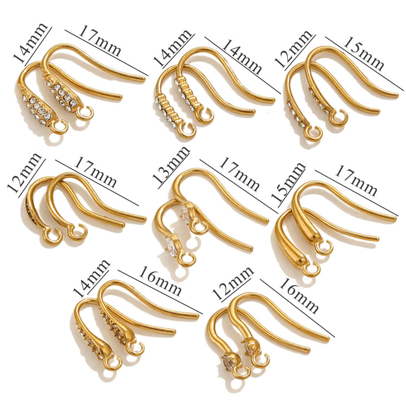 Stainless Steel Vacuum Plated Soft Fish Ear Hook Circle Diy Handmade Ear Accessories Accessories Jewelry Accessories Earrings Jewelry Accessories
