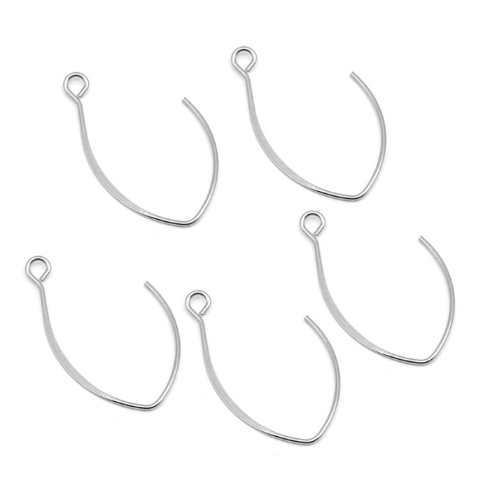 Stainless Steel U-Shaped Simple Curved Ear Hooks Handmade DIY Jewelry Accessories Earrings Basic Accessories Wholesale