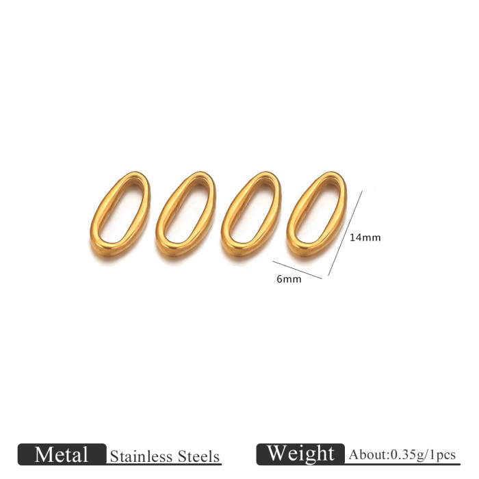 PVD Gold Stainless Steel Irregular Frame Connector Necklace Jewelry Accessories Pendant Wholesale