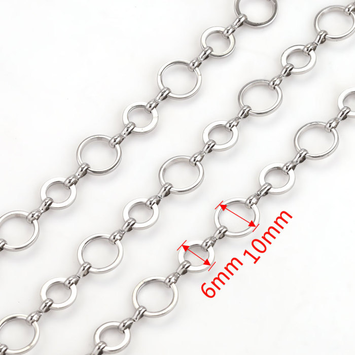 Multi-style Stainless Steel Trendy Punk Chain Jewelry DIY Jewelry Making Bracelet Rolling Jewelry Making Supplies Nec...