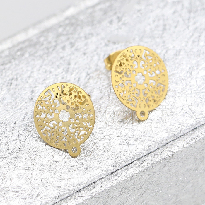 Earring Accessories Stainless Steel Hollow Pattern with Hanging Earring Accessories DIY Jewelry Accessories Handmade...