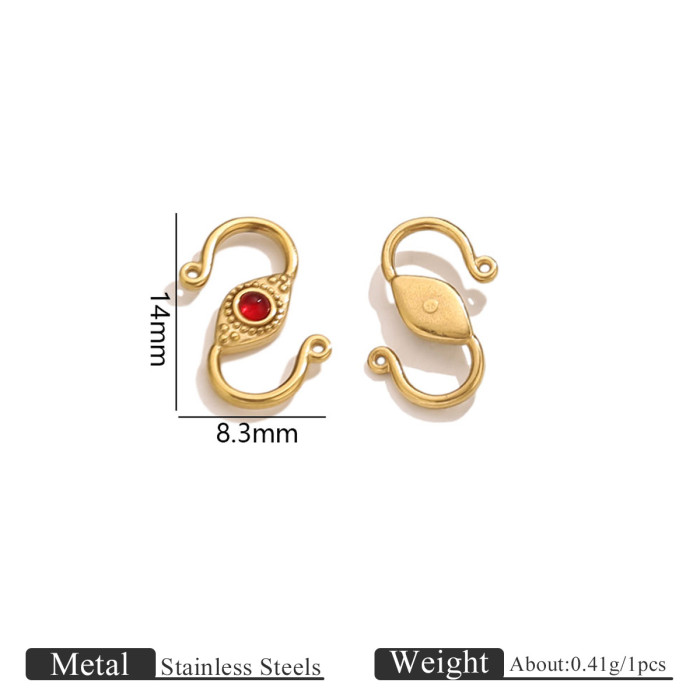 Stainless Steel Clasp Lobster Clasp Accessories Handmade DIY Bracelet Necklace Chinese Style Titanium Steel S Clasp J...